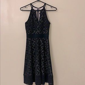 Le Chateau Black and Pink Dress